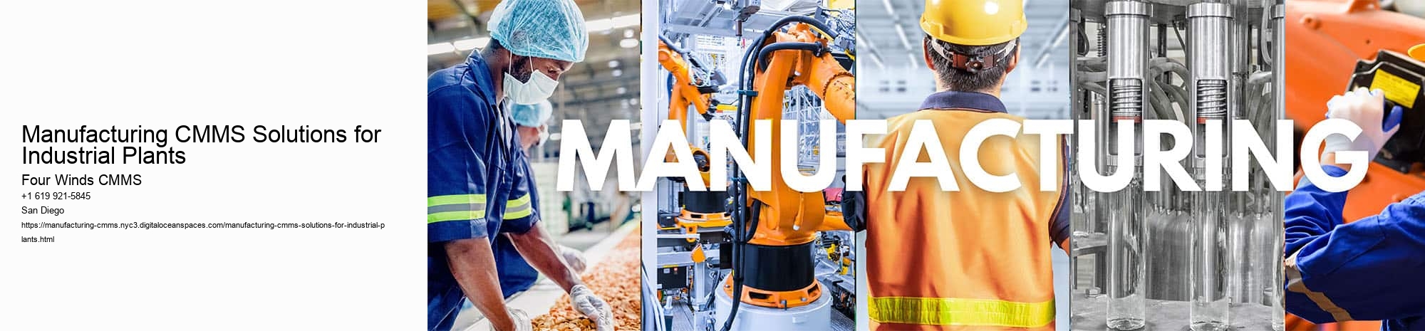 Manufacturing CMMS Solutions for Industrial Plants